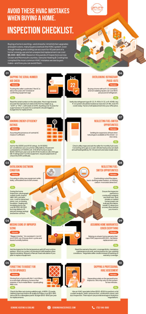 Homebuyer inspection Checklist for HVAC
